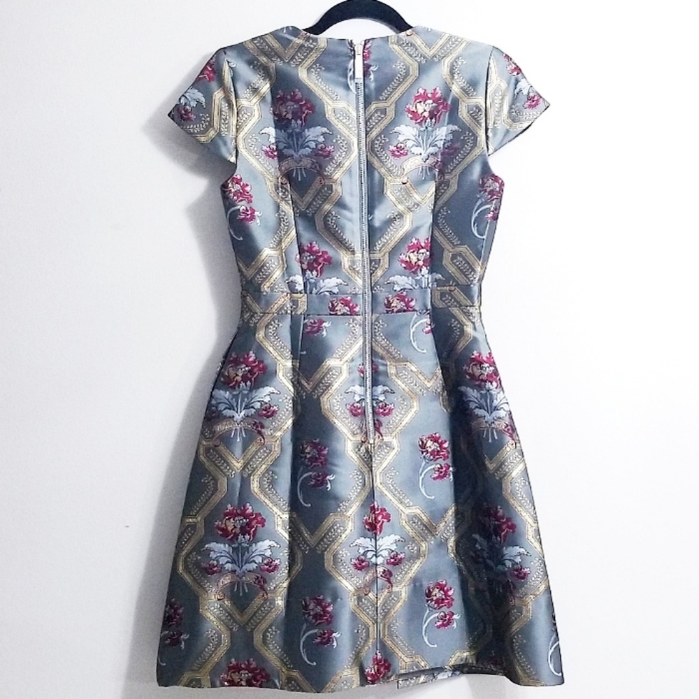🚫SOLD🅿🚫 NWT TED BAKER ICE PALACE METALLIC DRESS - Picture 6 of 8